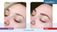 A side-by-side comparison image showing a woman's eyebrows before and after microblading, demonstrating the enhancement from lighter and thinner to darker and fuller brows, labeled with "Before" and "After.